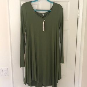 Long sleep swing dress